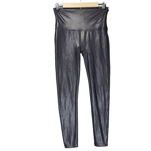 SPANX Pants - Spanx Black Faux Leather Leggings Size XL